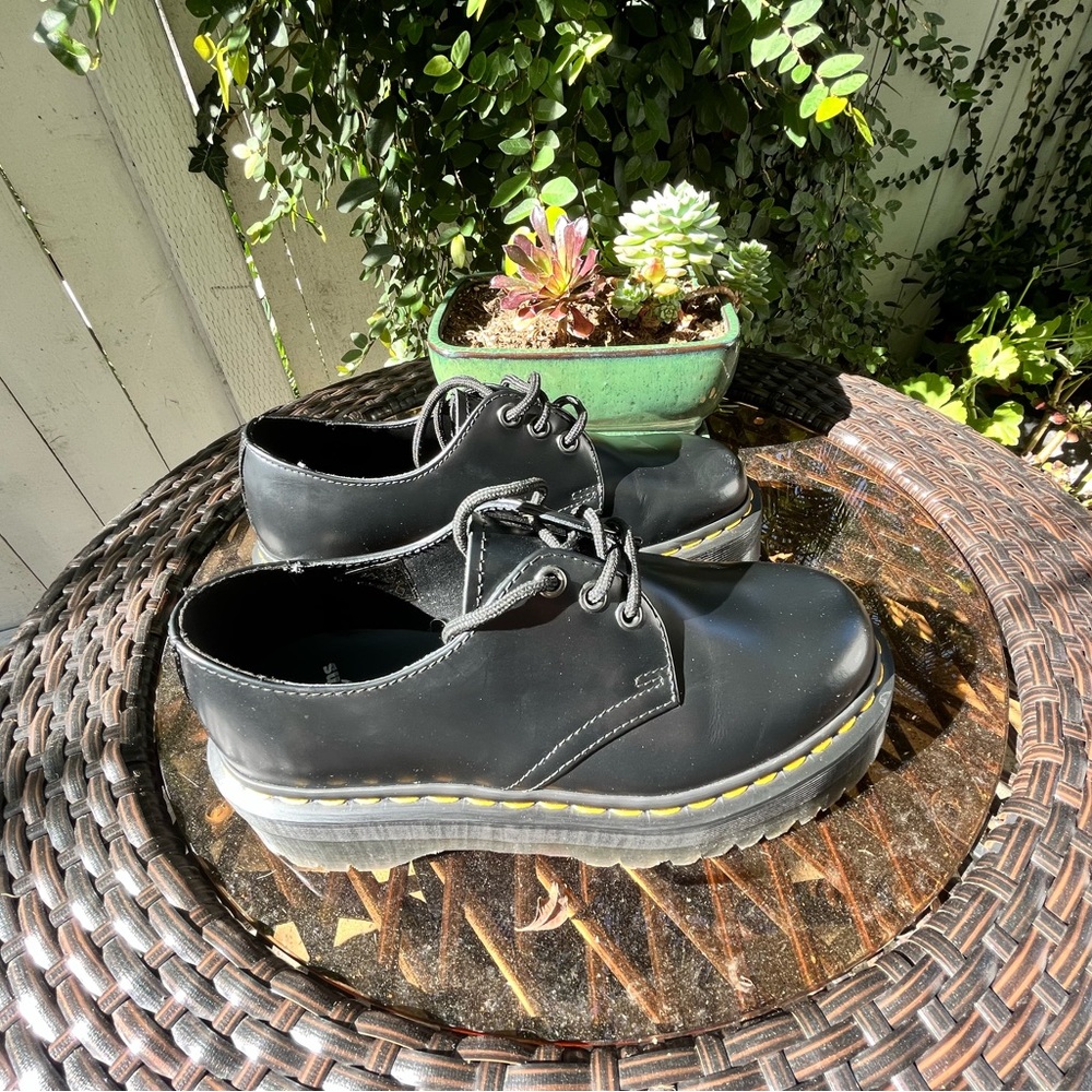 drmartens 1961 smooth leather platform shoes